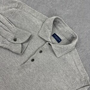 Proper Cloth Shirt Men's Medium Gray Woven Slim Long Sleeve Cotton Button Up